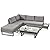 YITAHOME 4 Pieces Patio Furniture Set, Outdoor Rattan Conversation Sectional L-Shaped for Patio Backyard Poolside Porch, Wicker Conversation Set with Coffee Table & Cushions, Detachable Lounger - Grey