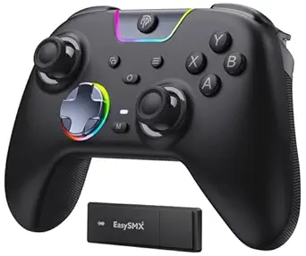 EasySMX X05Pro Wireless PC Controller – Quiet-Press Buttons, 2-Stage Impulse Triggers, 2 Programmable Buttons, Hall Joysticks, 1000mAh Battery, 1000Hz Polling Gaming Controller for PC/Switch/Android/iOS