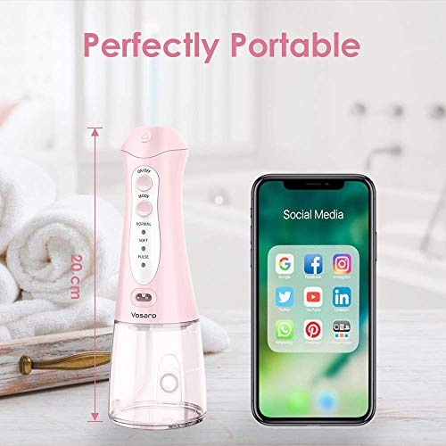 image for Cordless Water Flosser Teeth Cleaner, Vosaro Portable Oral Irrigator D