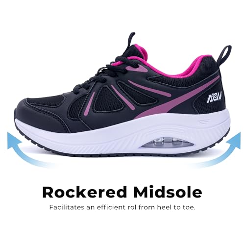 Image of QAUPPE Womens Walking Shoes with Arch Support Athletic Orthotic Sneakers for Women Foot Pain Relief