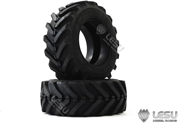 TOUCAN RC HOBBY LESU Rubber Front Tyres for Hydraulic RC Digger 1/14 Aoue BL71 Backhoe Loader