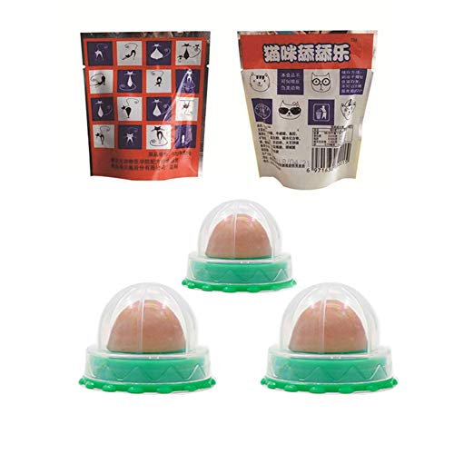 HNQH Petiscos para gatos, doces e gatos, bola de energia de gel saudável para gatos lambendo doces e