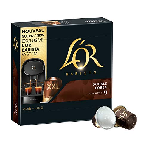 L'Or Barista, Cápsulas Doble Forza Intensidad 09 - Exclusivas Para Cafeteras L’or Barista (1 Pack, 10 Cápsulas En Total)