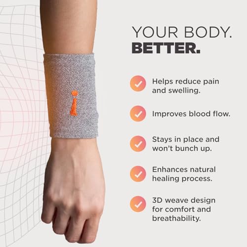 Incrediwear Wrist Sleeve – Wrist Brace for Women and Men, Helps with Inflammation, Swelling & Joint Pain Relief, Wrist Support for Recovering from Injury & Surgery (Grey, S/M) - Thumbnail 3