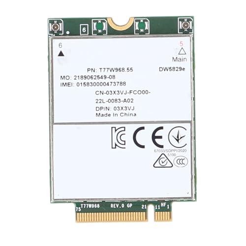 Módulo 4G, T77W968 DW5829e Cat 16 LTE Tarjeta de Red para laptops 7320 7330 7520 7530 7430, Tecnología MIMO 4x4, Material PCB premium miniatura 1