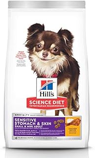 Hill's Science Diet Dry Dog Food, Adult, Small & Mini Breeds, Sensitive Stomach & Skin, Chicken Recipe, 4 lb Bag
