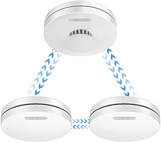Wireless Interlinked Smoke and Heat Alarm with 10 Year Battery Life, EN14604, CE Certified, Interconnected Fire Alarm, Low-Battery Alert.3 Pack