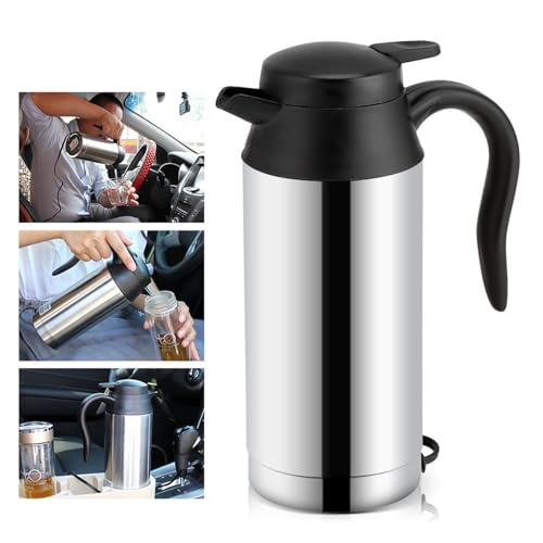Tetera Eléctrica de Acero Inoxidable 12V 750ml para Auto miniatura 4