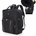 Aerolite 40x30x20cm Ryanair & Wizz Air Maximum 24L Backpack with Removable Small Shoulder Carry Pouch Travel Carry On Hand Cabin Luggage Flight Rucksack Bag 40x30x20 Ryanair Wizz Air Approved Black