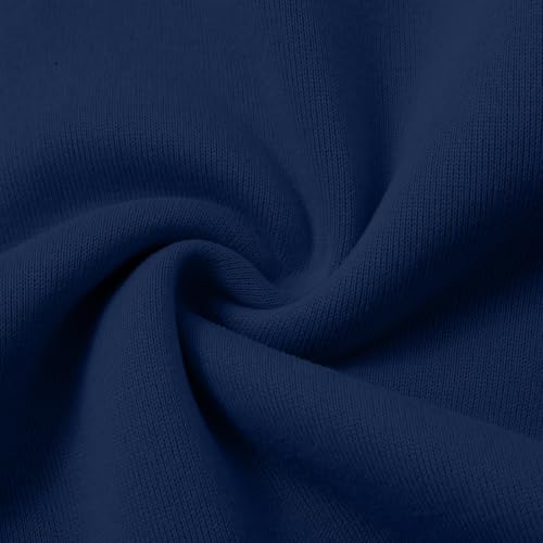 Malibure Sweatshirts for Teen Girls Half Zip Mock Neck Hoodies Long Sleeve Pullover Tops Tween Girl Trendy Clothes Back to School Outfits for Girls Dark Blue 11-12 Years