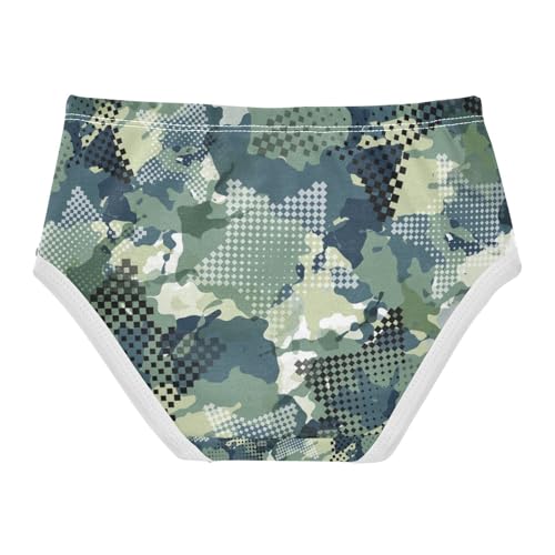 Wusikd Camouflage Army Girls' Underwear Cotton Girls Briefs Soft Toddler Underwear 6T2