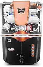 AQUA D PURE 4 in 1 Copper Technology RO Water Purifier with Inbuilt TDS Adjuster and UV, UF Purification, 12 Liter Storage Tank with Auto Shut Off Function, Black