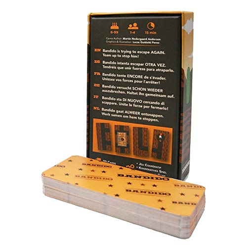 Image of Bandido Card Game - Cooperative Strategy and Route Building Fun! Fun Family Adventure Game for Kids & Adults, Ages 6+, 1-4 Players, 15 Minute Playtime, Made by Helvetiq
