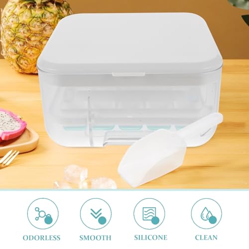 Molde para cubitos de hielo de silicona con tapa miniatura 7