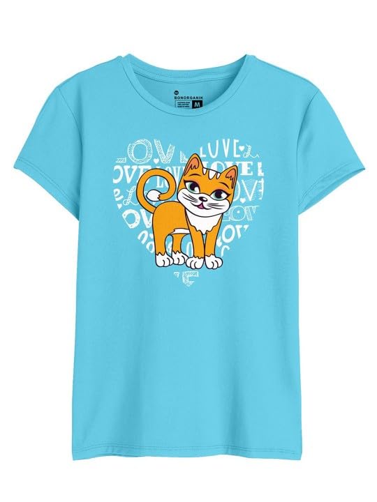 Image of Bon Organik Women's Cartoon Regular Fit T-Shirt