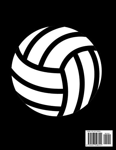 Notebook: Volleyball Composition Notebook/Journal for Adult/Children Team Sports Lovers to Writing Large (8.5x11 Inch. 21.59x27.94 cm.) Wide Ruled Lined Paper 120 Blank Pages (BLACK&WHITE Pattern) image 4