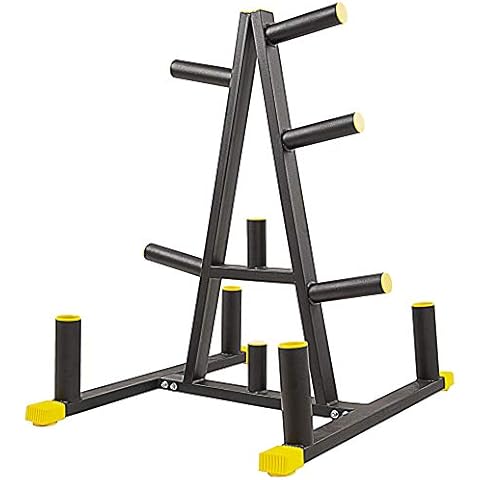 BalanceFrom 2-Inch or 1-Inch Weight Plate Rack with Barbell Holders, 600-Pound Capacity (for 2-Inch Gear), Black Cover