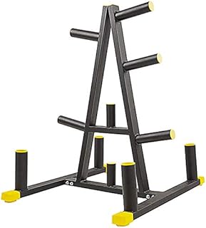 BalanceFrom 2-Inch or 1-Inch Weight Plate Rack with Barbell Holders, 600-Pound Capacity (for 2-Inch Gear), Black