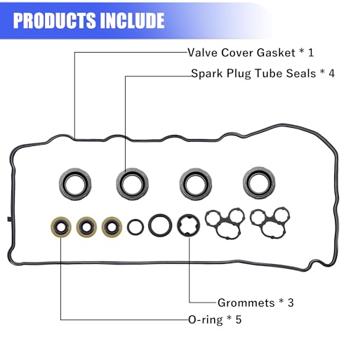 Image of Sorello Engine Valve Cover Gasket Set Compatible with Toyota Avalon Camry Highlander RAV4 Sienna Venza Lexus ES300h NX300h Scion 2.4L 2.5L 2.7L - Replace VS50825R