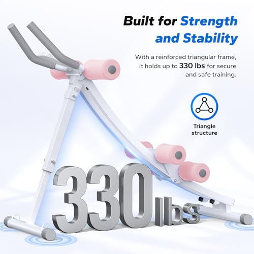 Image of MERACH Ab Machine, Ab Workout Equipment, Adjustable Ab Trainer Machine | Foldable Abdominal Trainer for Stomach Workout with LCD Monitor at Home Gym Knee Protection& 440 LBS Capacity