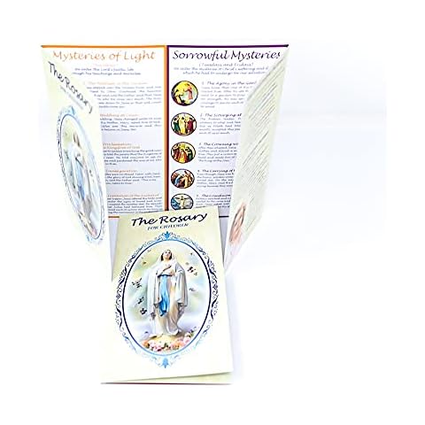 DIRECT FROM LOURDES How to Say The Rosary Laminated Concertina Booklet - for Adults. Cover