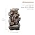 Alpine Corporation WIN730 Outdoor Floor Tiered Rock Waterfall Fountain with LED Lights and Natural Stone Look, 52", Brown