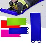 Aufrollbare Snowboard-Matte, Schneeschlitten, Fliegender Teppich, Schlitten, Outdoor-Spaß, Gleitfähiger Schlitten, Flexibel tragbarer Ski-Board, Ski-Matte (Blau)