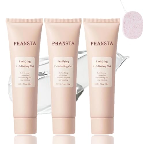 CLOUDEMO Phansta Purifying Exfoliating Gel, Phansta Face and Body Exfoliating Scrub Gel, Deep Cleansing Moisturizing Facial for All Skin Types (3 Pcs)