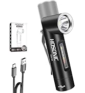 HOSONIC E5R Klein LED Taschenlampe Hell 500 Lumen, Mini Taschenlampen 90 Grad Drehbar Kopf, USB C...
