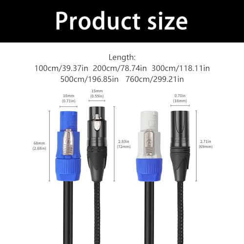 Evita interferencias con el cable combo XLR Power Con de escenario 3