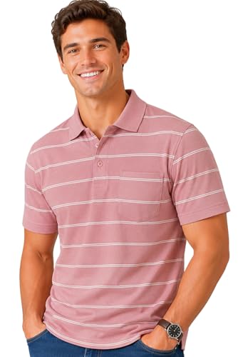 Image of SANE ORIGINALS Half Sleeve Polo T-Shirt for Men with Pocket || Stripe Collar and Pocket T-Shirt for Men Half Sleeves