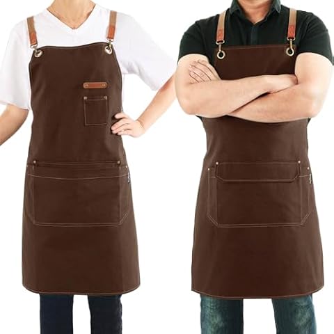 Magimate Adjustable Cross-Back Canvas Apron Cover