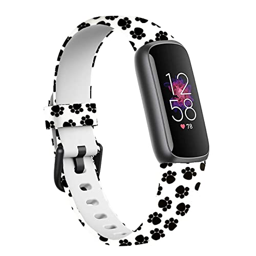 Luxe Straps Compatible with Fitbit Luxe Watch Bands Wrist Strap for Men Women Colorful Pattern Floral Sport Watchband Bracelet Bangle Wristband Replacement Accessories with Metal Buckle Small Wrist