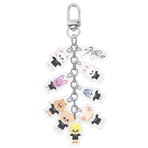AYVRUOP Skzoo Porte Clé,Porte Clé Stray Kids,SKZ Merch,Porte Clef Stray Kids,Skz Kawaii Keychain,pour les fans de Stray Kids