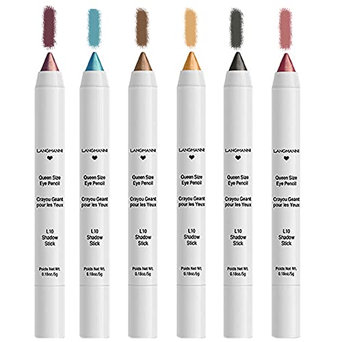 6 PCS Metallic Cream Eyeshadow Stick Makeup Sets, Pro Nude Naked Neutral Brown Cool Cream Shimmer Eyeshadow Pencil Crayon, Waterproof Cream to Powder Eyeshadow Stick Sets (Set A)