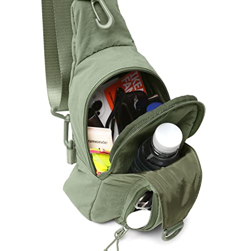 Image of ODODOS Sling Bag with Adjustable Straps Crossbody Chest Bag Lightweight Backpack for Casual Traveling Hiking