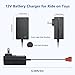 12 Volt Battery Charger for Kids ATV Ride On Toys, Fit for BMX X6, Kid TRAX GMC, Wal-Mart, Moto ATV Quad, 12v Charger Replacement Parts for Ride On Toys, Power Wheels Charger with Red Square Plug