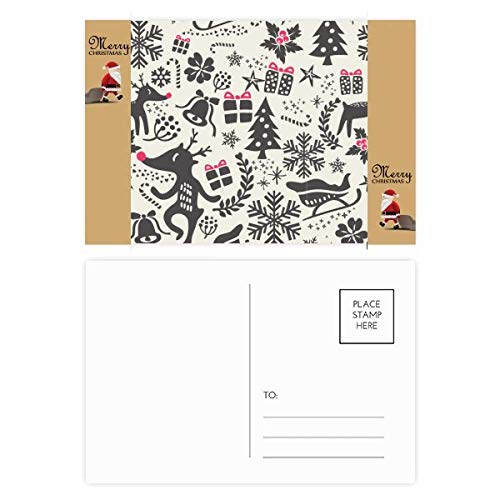 Cartes de remerciement de Noël : lot de 20 jolies cartes postales festives pour les fêtes