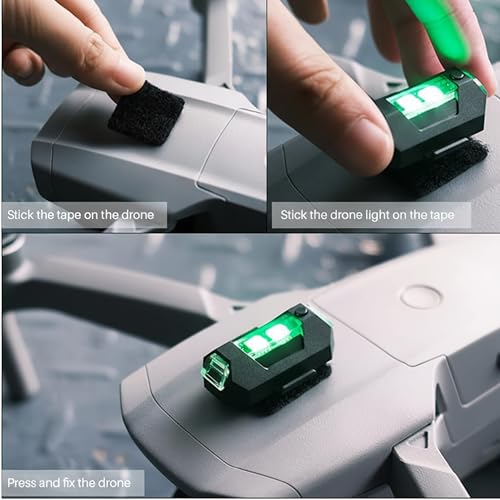 Image of CarFrill 4Pcs Drone Storbe LED Lights Drone Anti-Collision Strobe Light Bike Tail Lights USB Recharge 4 Colors 22 Modes Fits DJI Mini, Mavic air 2 Pro, Phantom, Inspire, Zoom Bike Motocycle