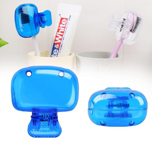 Image of Oblivion Toothbrush Holder - Plastic Anti-Bacterial Travel Protectors for Oral Care - Portable Brush Holder for Bathroom Wall, Trip & Travel - Multicolor Toothbrush Case Box & Cover (Set of 4)