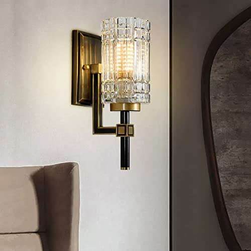 Aplique de cristal facetado con base duradera de cobre para cabecero 6