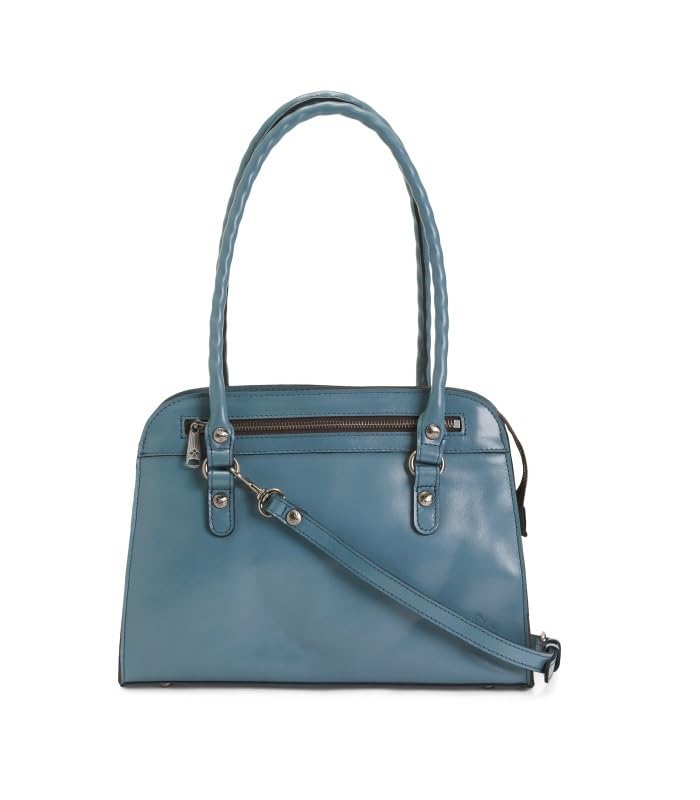 Patricia Nash Calvi Square Satchel (Safflower Blue)