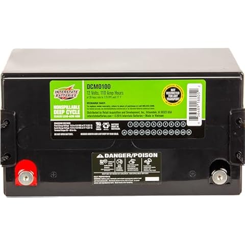 Interstate Batteries DCM0100 12V 110AH SLA/AGM Deep Cycle Battery Cover