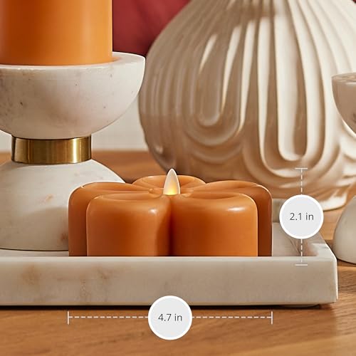 Image of Luminara - Flameless Flickering Moving Flame Nature-Inspired Battery Operated LED Decor - Spring Summer Collection - Sunlit Honey Flower Tealight Candle - 4.7 inch x 2.1 inch