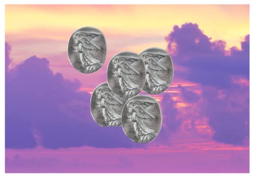 Value 5 Pack - Pocket Guardian Angel Coins with Serenity Prayer Cards - Token Charm for Wallet or Car - Blessing Gift for Yourselves and Your Loved Ones4