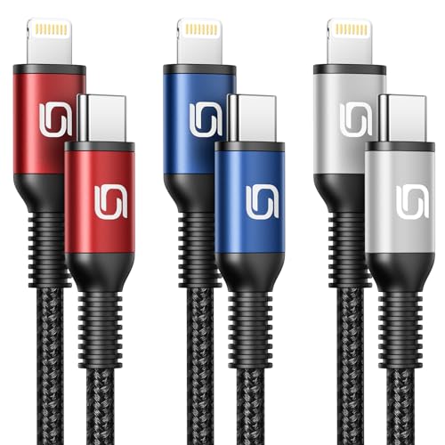 USB C to Lightning Cable [Apple MFi Certified] iPhone Charger 6FT, 3 Pack