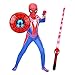 GUOHANG Costume Spiderman Enfant Superhero Superhero LOITEILLES ET Shield Toys Costume, Spider Man Halloween Costumes Costumes Accessoires,F,180CM~190CM