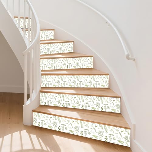 Bande adhésive décorative à motif floral pour contremarches d'escalier 18x100 - 2