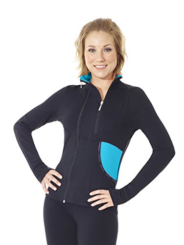 Mondor 24804 Scuba Supplex Double Zipper Jacket (Turquoise, 10-12)