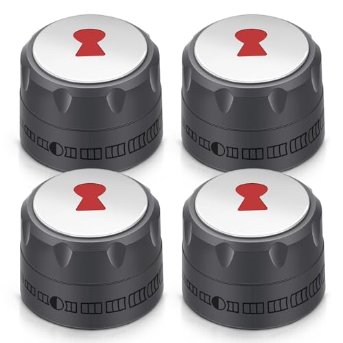 FBULWSEC 2025 Upgraded 91538 Gas Control Knobs - 4 Pack Compatible with Weber Summit 400/600 Grills (2012+) Fits E-470/670 S-460/470/660/670 Lighted Control Knobs